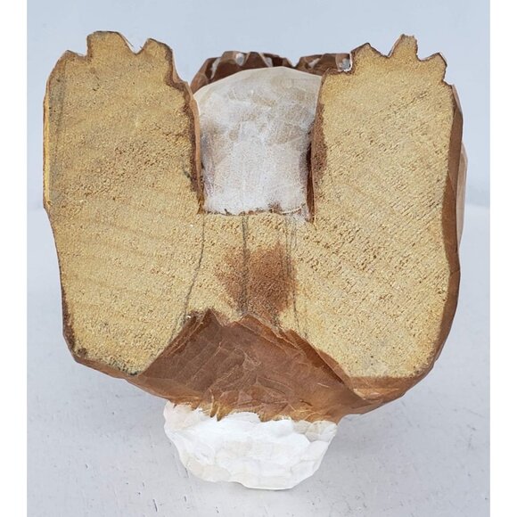 Hand-Carved Wooden Rabbit Figurine With Detailed Textures & Natural Finish - Picture 5 of 5